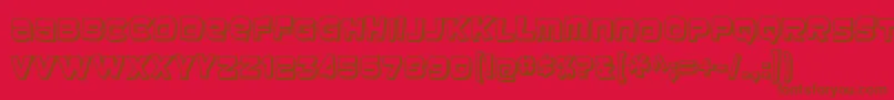 baveuse 3d Font – Brown Fonts on Red Background