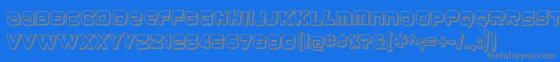 baveuse 3d-Schriftart – Graue Schriften auf blauem Hintergrund