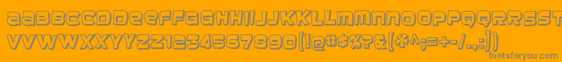 baveuse 3d-Schriftart – Graue Schriften auf orangefarbenem Hintergrund