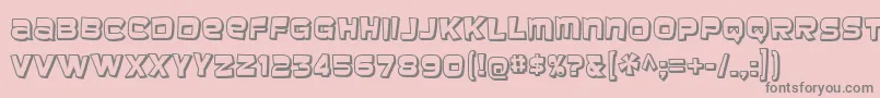 フォントbaveuse 3d – ピンクの背景に灰色の文字