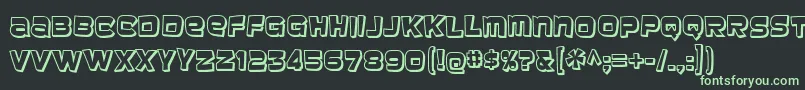 baveuse 3d Font – Green Fonts on Black Background