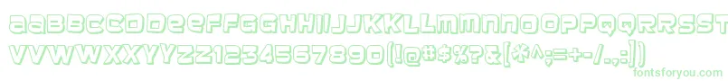 Czcionka baveuse 3d – zielone czcionki na białym tle