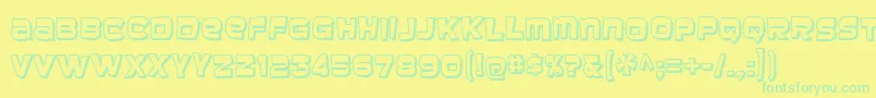 baveuse 3d Font – Green Fonts on Yellow Background