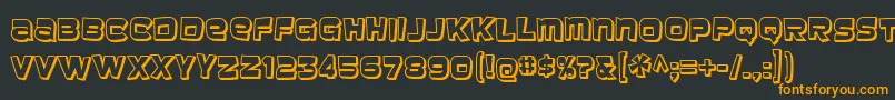 baveuse 3d Font – Orange Fonts on Black Background