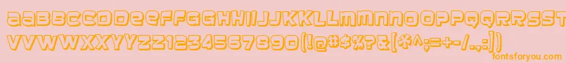 baveuse 3d Font – Orange Fonts on Pink Background