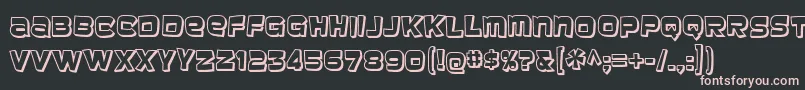 baveuse 3d Font – Pink Fonts on Black Background