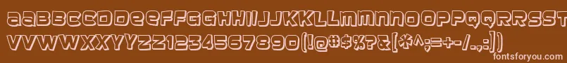 baveuse 3d Font – Pink Fonts on Brown Background