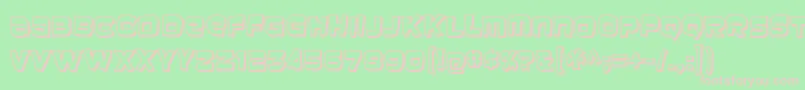 Czcionka baveuse 3d – różowe czcionki na zielonym tle