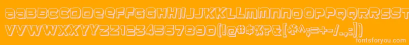 baveuse 3d-fontti – vaaleanpunaiset fontit oranssilla taustalla