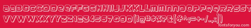 baveuse 3d Font – Pink Fonts on Red Background