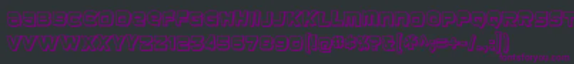 baveuse 3d-Schriftart – Violette Schriften auf schwarzem Hintergrund