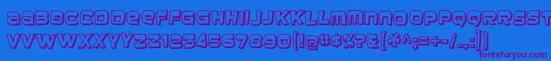 Шрифт baveuse 3d – фиолетовые шрифты на синем фоне