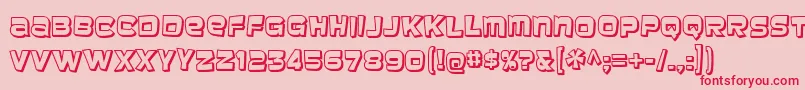 baveuse 3d-fontti – punaiset fontit vaaleanpunaisella taustalla