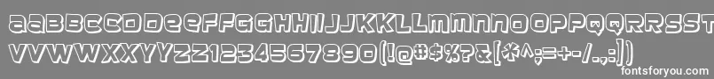 baveuse 3d-fontti – valkoiset fontit harmaalla taustalla