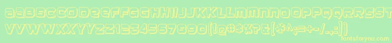 baveuse 3d Font – Yellow Fonts on Green Background