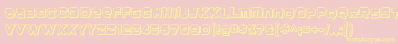 baveuse 3d Font – Yellow Fonts on Pink Background