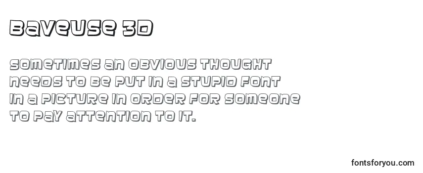 Baveuse 3d Font