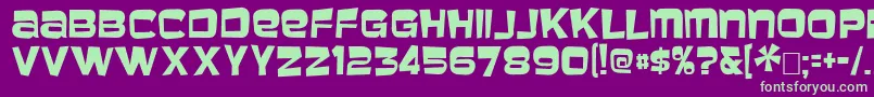 baveuse Font – Green Fonts on Purple Background