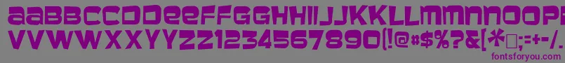 baveuse Font – Purple Fonts on Gray Background
