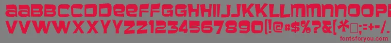 baveuse Font – Red Fonts on Gray Background