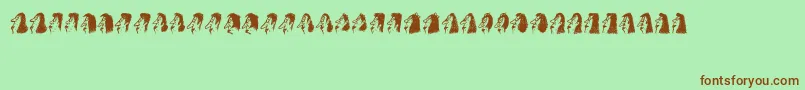 Bayan Font – Brown Fonts on Green Background