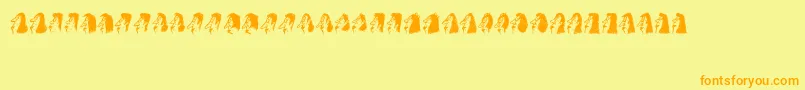 Bayan Font – Orange Fonts on Yellow Background