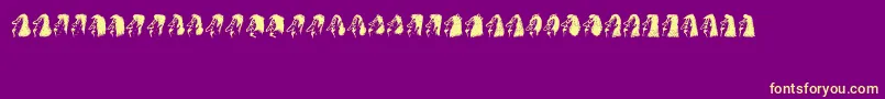 Bayan Font – Yellow Fonts on Purple Background