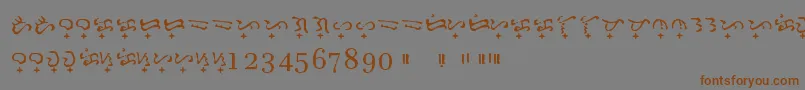Baybayin Doctrina-fontti – ruskeat fontit harmaalla taustalla