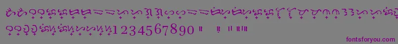 Шрифт Baybayin Doctrina – фиолетовые шрифты на сером фоне