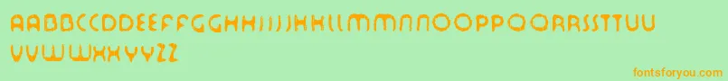 TourDeFont Font – Orange Fonts on Green Background