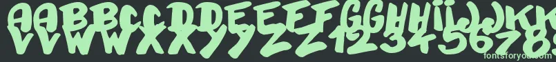 Bayday Font – Green Fonts on Black Background
