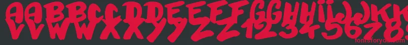 Bayday Font – Red Fonts on Black Background