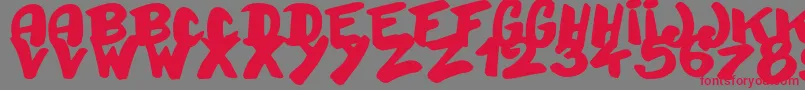 Bayday Font – Red Fonts on Gray Background