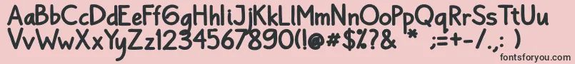 フォントBayu Prahara 2 Bold Bold – ピンクの背景に黒い文字