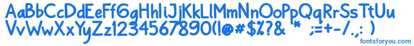 Bayu Prahara 2 Bold Bold-Schriftart – Blaue Schriften auf weißem Hintergrund