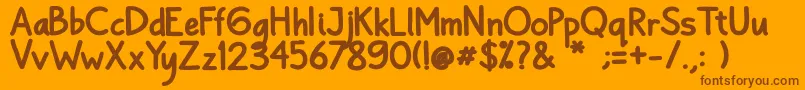 Шрифт Bayu Prahara 2 Bold Bold – коричневые шрифты на оранжевом фоне
