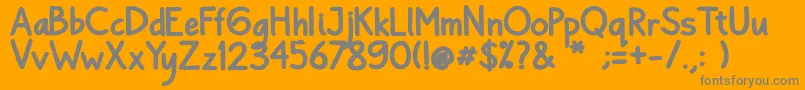 フォントBayu Prahara 2 Bold Bold – オレンジの背景に灰色の文字
