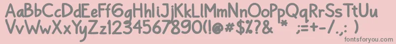 Bayu Prahara 2 Bold Bold-fontti – harmaat kirjasimet vaaleanpunaisella taustalla