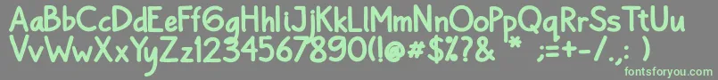 Шрифт Bayu Prahara 2 Bold Bold – зелёные шрифты на сером фоне