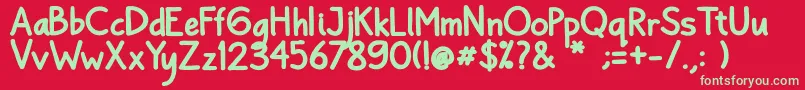 Bayu Prahara 2 Bold Bold-fontti – vihreät fontit punaisella taustalla