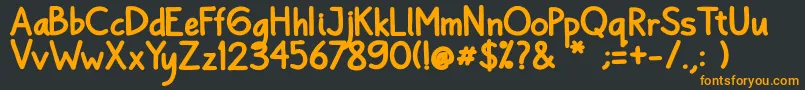 Bayu Prahara 2 Bold Bold-Schriftart – Orangefarbene Schriften auf schwarzem Hintergrund