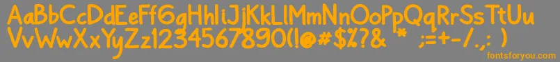 Bayu Prahara 2 Bold Bold-Schriftart – Orangefarbene Schriften auf grauem Hintergrund