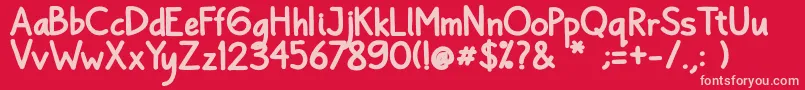 フォントBayu Prahara 2 Bold Bold – 赤い背景にピンクのフォント