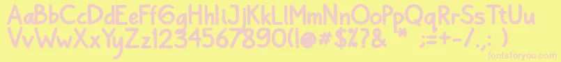 Czcionka Bayu Prahara 2 Bold Bold – różowe czcionki na żółtym tle