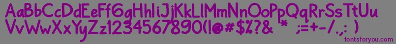 Шрифт Bayu Prahara 2 Bold Bold – фиолетовые шрифты на сером фоне
