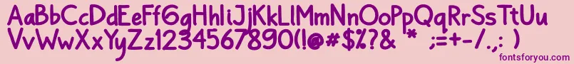 Bayu Prahara 2 Bold Bold-Schriftart – Violette Schriften auf rosa Hintergrund