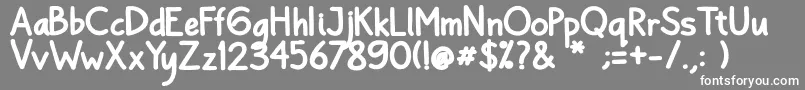 フォントBayu Prahara 2 Bold Bold – 灰色の背景に白い文字