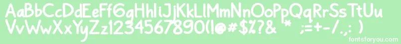 Bayu Prahara 2 Bold Bold-fontti – valkoiset fontit vihreällä taustalla