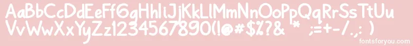 フォントBayu Prahara 2 Bold Bold – ピンクの背景に白い文字