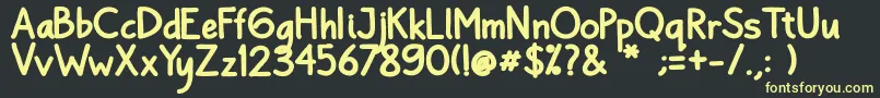 フォントBayu Prahara 2 Bold Bold – 黒い背景に黄色の文字
